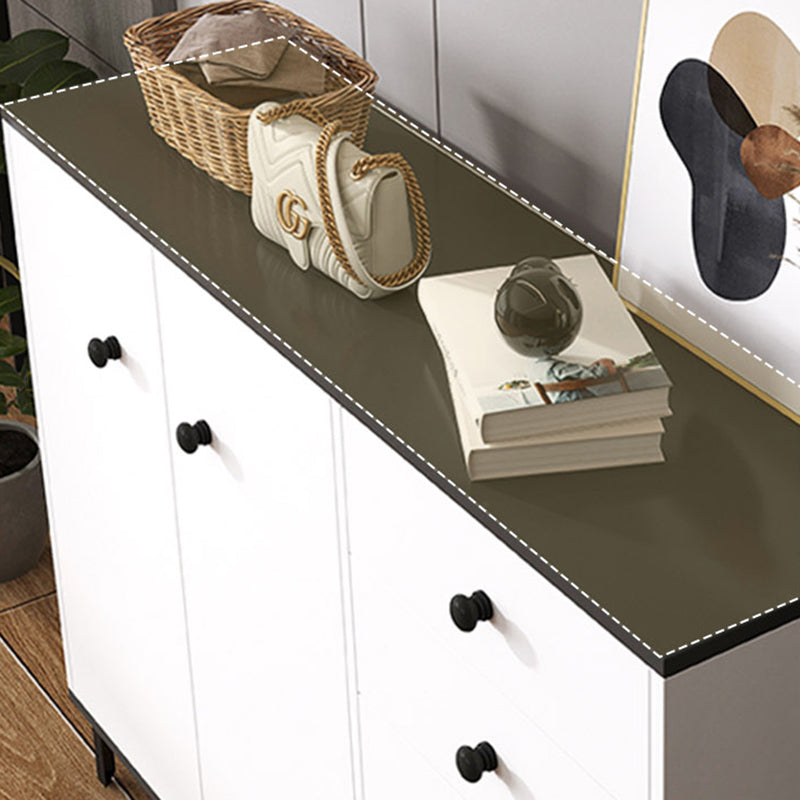 Contemporary 35.43'"Tall Wooden Chest, Rectangle Accent Cabinet with Drawers