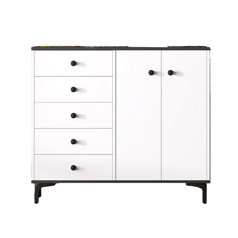 Contemporary 35.43'"Tall Wooden Chest, Rectangle Accent Cabinet with Drawers