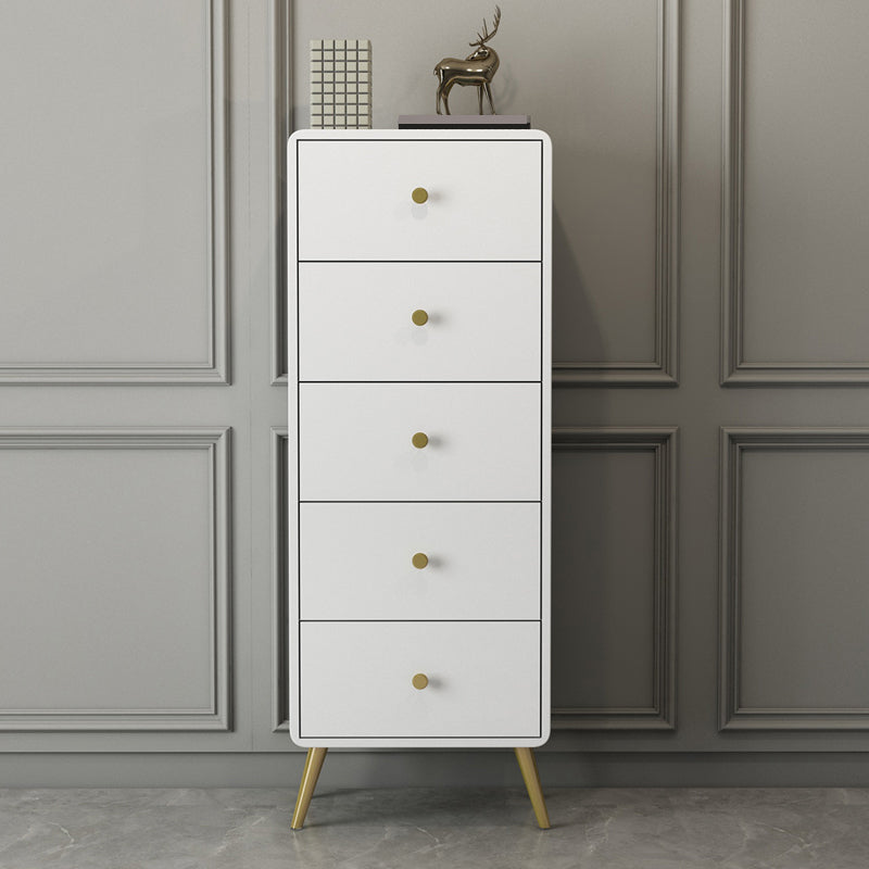 Contemporary Wooden Chest in White, Rectangle Accent Chest with Drawers