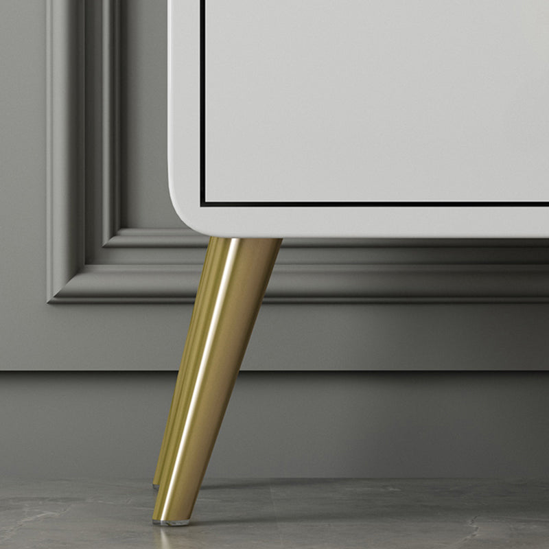 Contemporary Wooden Chest in White, Rectangle Accent Chest with Drawers