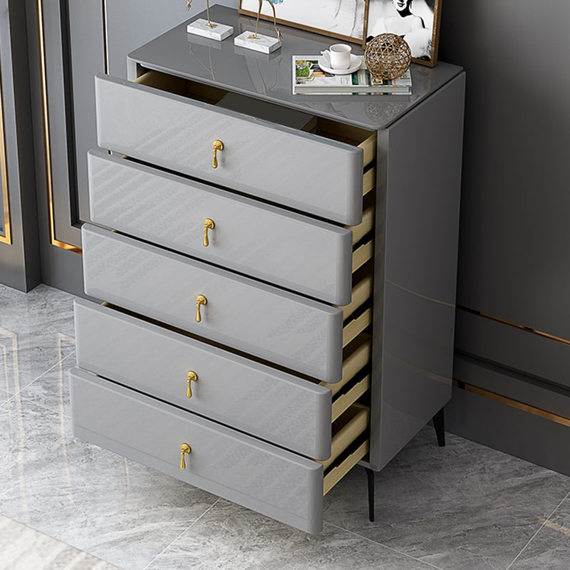 Contemporary 34.65'"/41.73" Tall Wooden Chest, Rectangle Accent Chest with Drawers