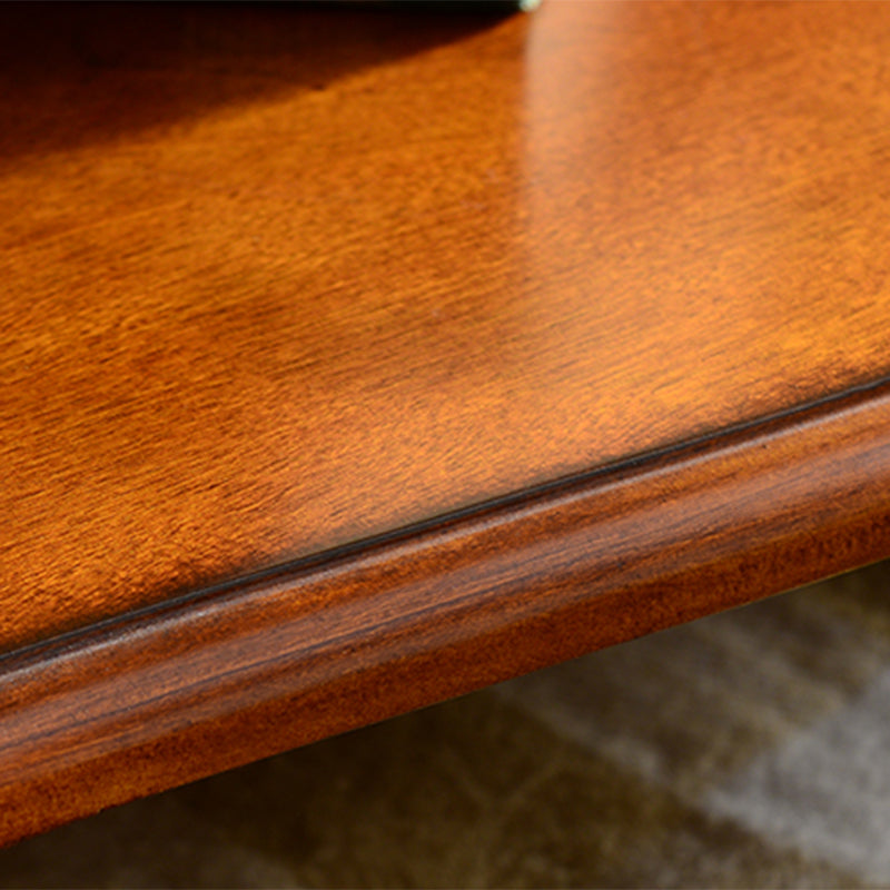 37.4'"Tall Brown Wooden Chest, Rectangle Accent Cabinet with Drawers