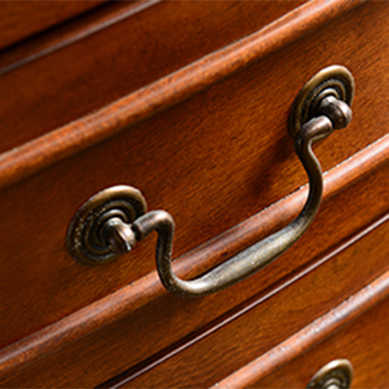 37.4'"Tall Brown Wooden Chest, Rectangle Accent Cabinet with Drawers