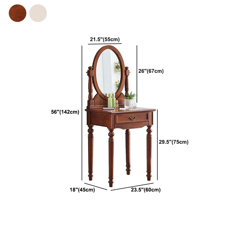 Traditional Vanity Dressing Table Set Solid Wood Make-up Vanity
