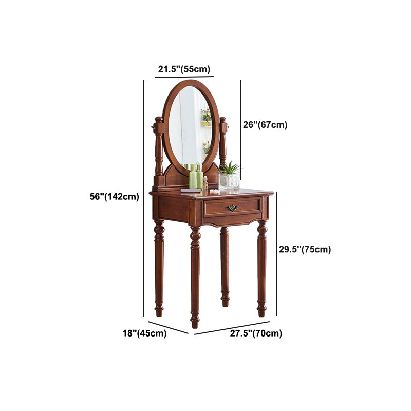 Traditional Vanity Dressing Table Set Solid Wood Make-up Vanity
