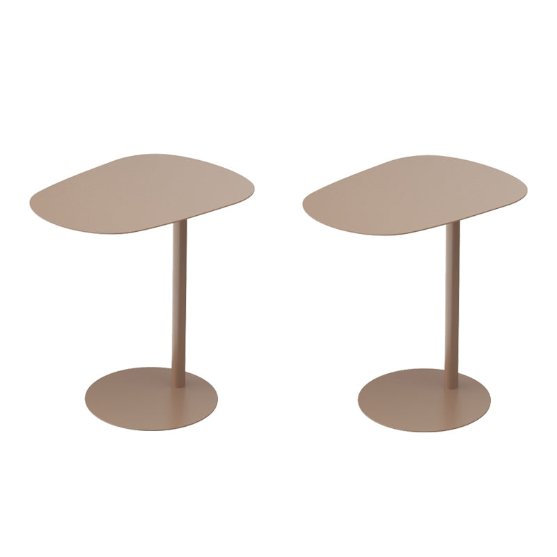 Mid-Century Pedestal Sofa Side Accent Table Iron End Slide Table