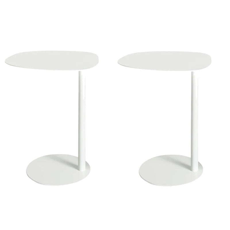 Mid-Century Pedestal Sofa Side Accent Table Iron End Slide Table