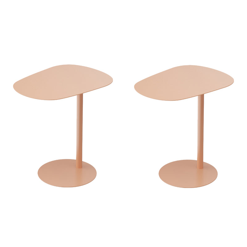 Mid-Century Pedestal Sofa Side Accent Table Iron End Slide Table