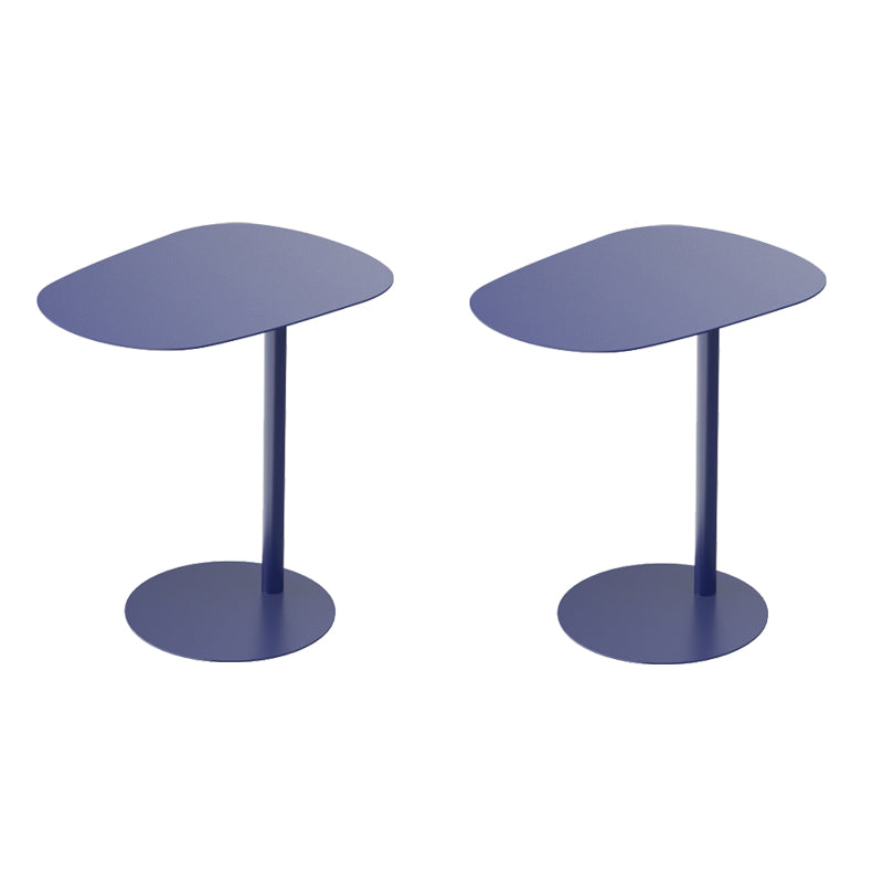 Mid-Century Pedestal Sofa Side Accent Table Iron End Slide Table