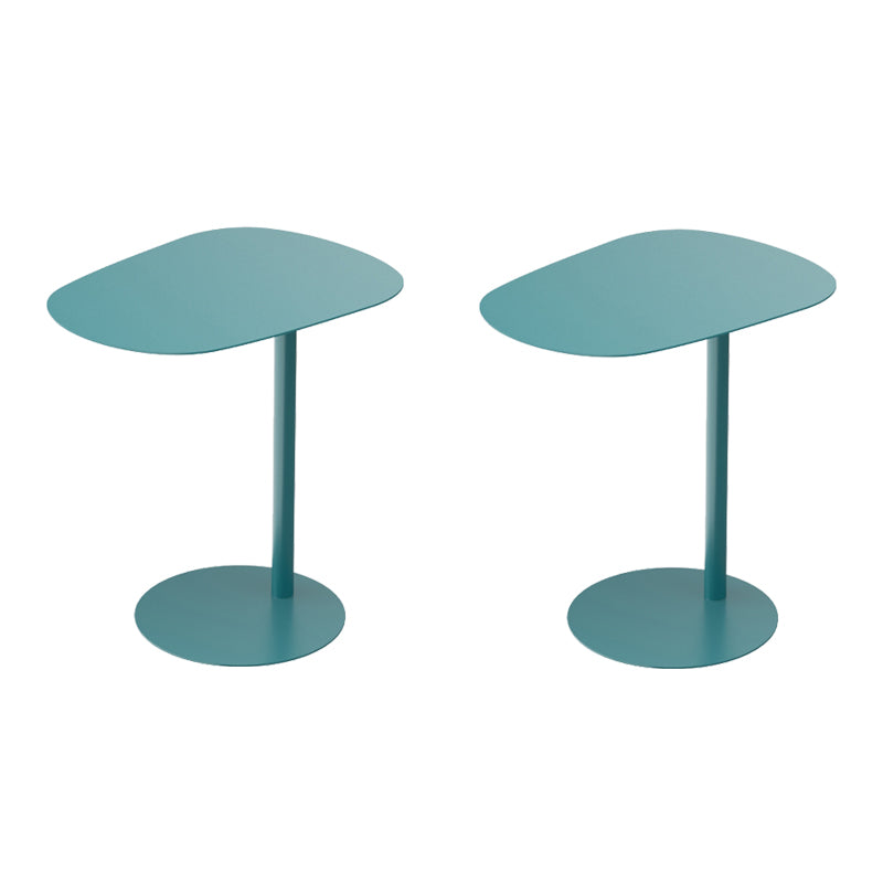 Mid-Century Pedestal Sofa Side Accent Table Iron End Slide Table