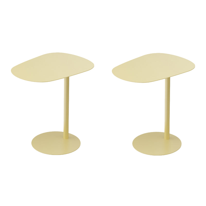 Mid-Century Pedestal Sofa Side Accent Table Iron End Slide Table