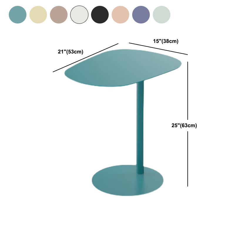 Mid-Century Pedestal Sofa Side Accent Table Iron End Slide Table