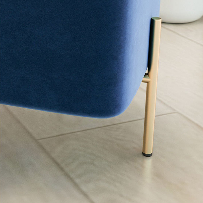 Leisure Velvet Pouf Ottoman Plain Square Water Resistant Ottoman Taverna