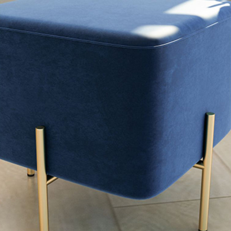 Leisure Velvet Pouf Ottoman Plain Square Water Resistant Ottoman Taverna