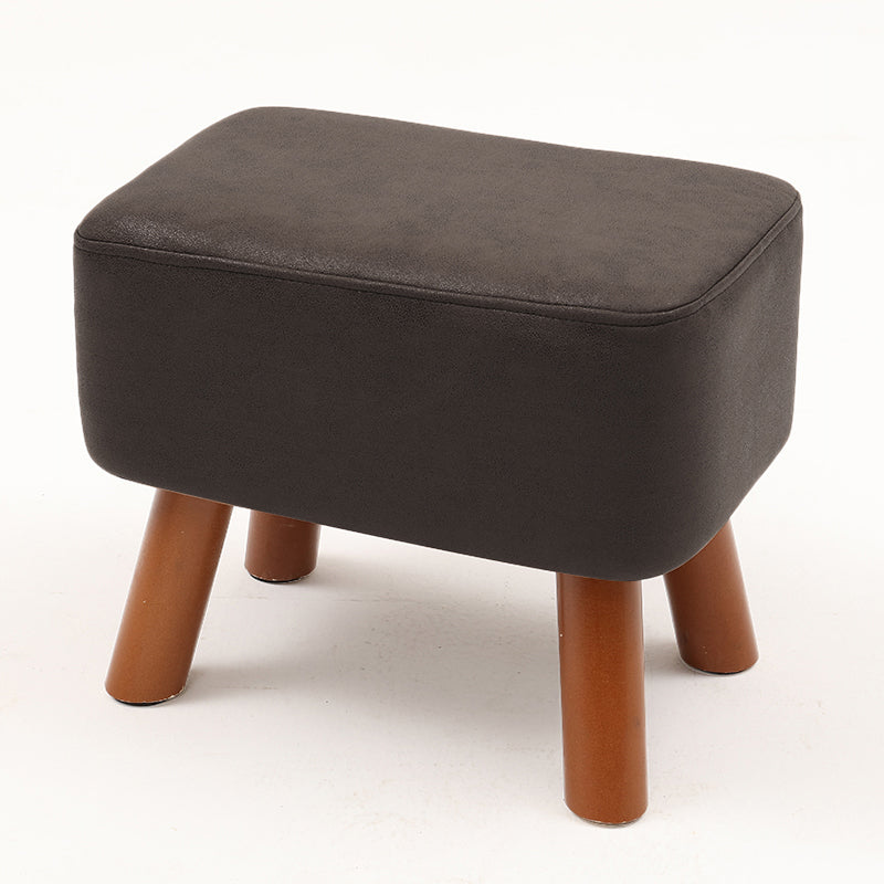 Contemporary Standard Stain Resistant Pure Color Leather Indoor Standard