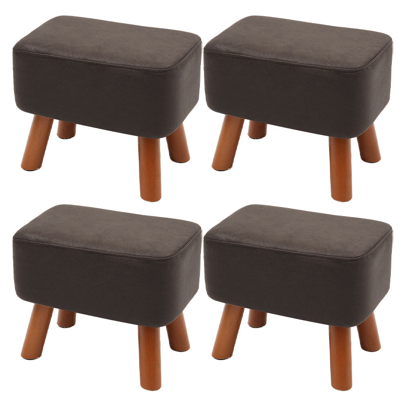 Contemporary Standard Stain Resistant Pure Color Leather Indoor Standard