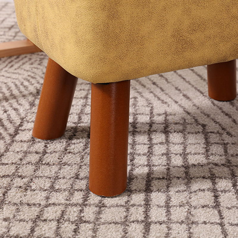 Contemporary Standard Stain Resistant Pure Color Leather Indoor Standard