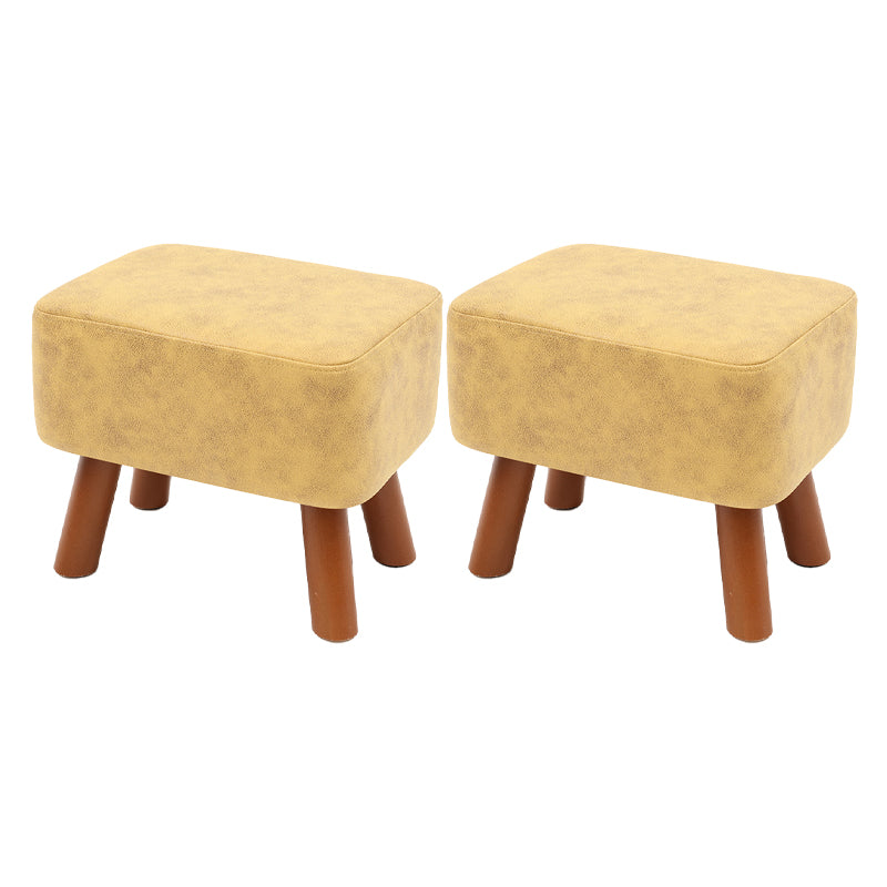 Contemporary Standard Stain Resistant Pure Color Leather Indoor Standard