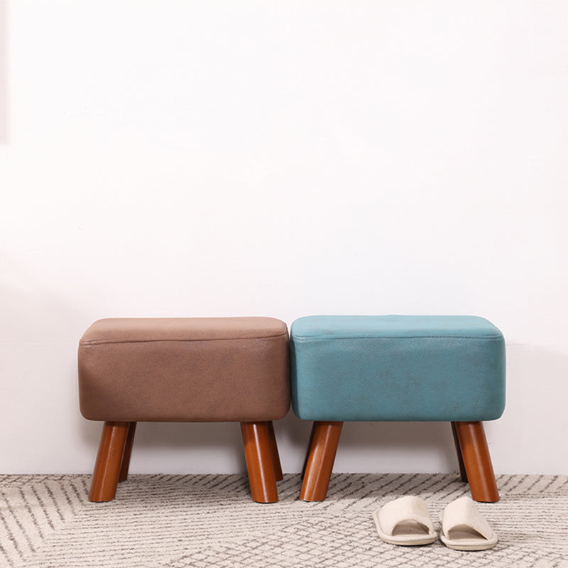 Contemporary Standard Stain Resistant Pure Color Leather Indoor Standard