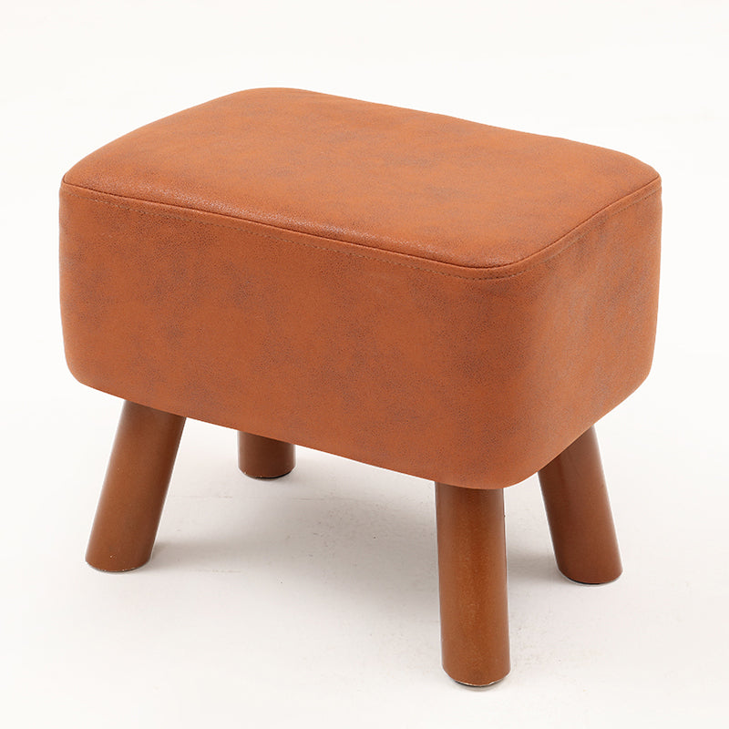 Contemporary Standard Stain Resistant Pure Color Leather Indoor Standard