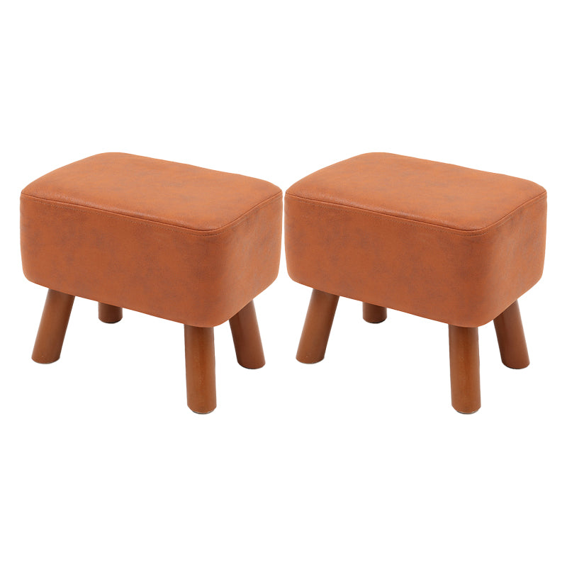 Contemporary Standard Stain Resistant Pure Color Leather Indoor Standard