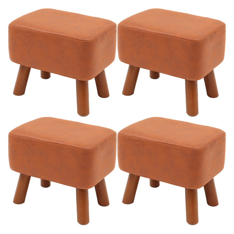 Contemporary Standard Stain Resistant Pure Color Leather Indoor Standard