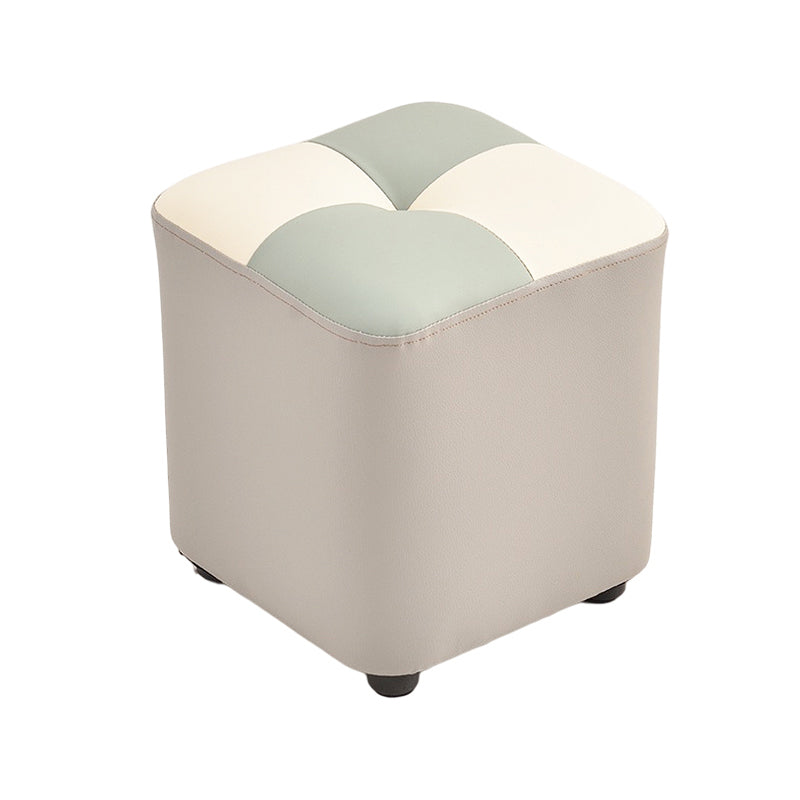 Modern Yellow Cube Water Resistant Color Piece Leather Indoor Cube