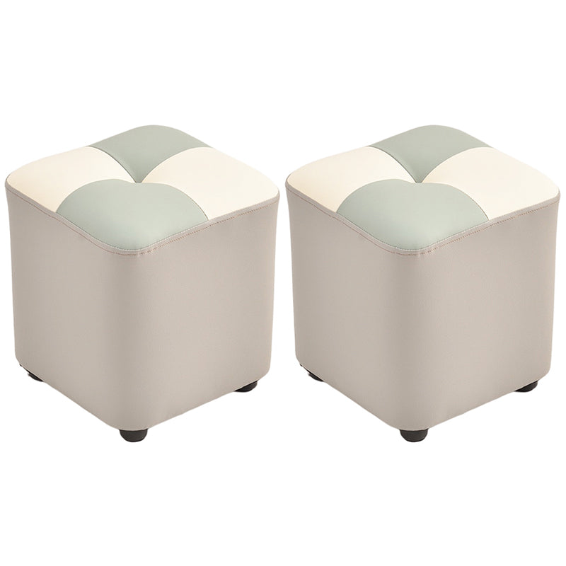 Modern Yellow Cube Water Resistant Color Piece Leather Indoor Cube