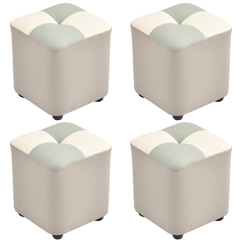 Modern Yellow Cube Water Resistant Color Piece Leather Indoor Cube