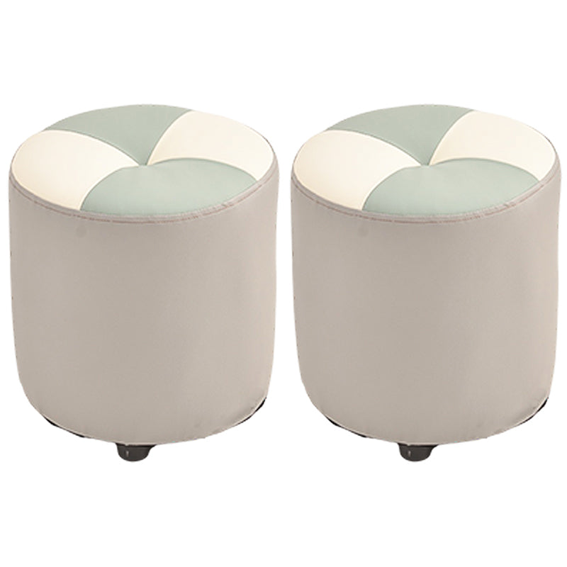 Modern Yellow Cube Water Resistant Color Piece Leather Indoor Cube