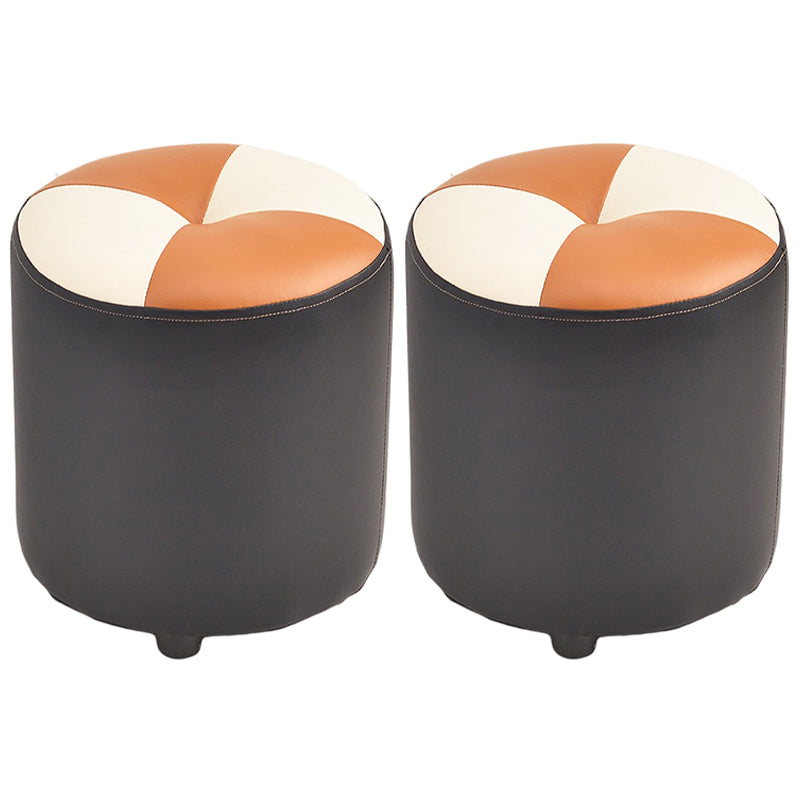 Modern Yellow Cube Water Resistant Color Piece Leather Indoor Cube