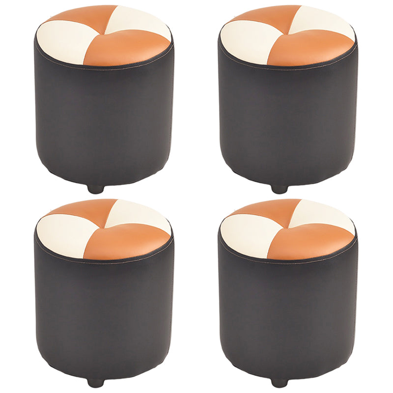 Modern Yellow Cube Water Resistant Color Piece Leather Indoor Cube