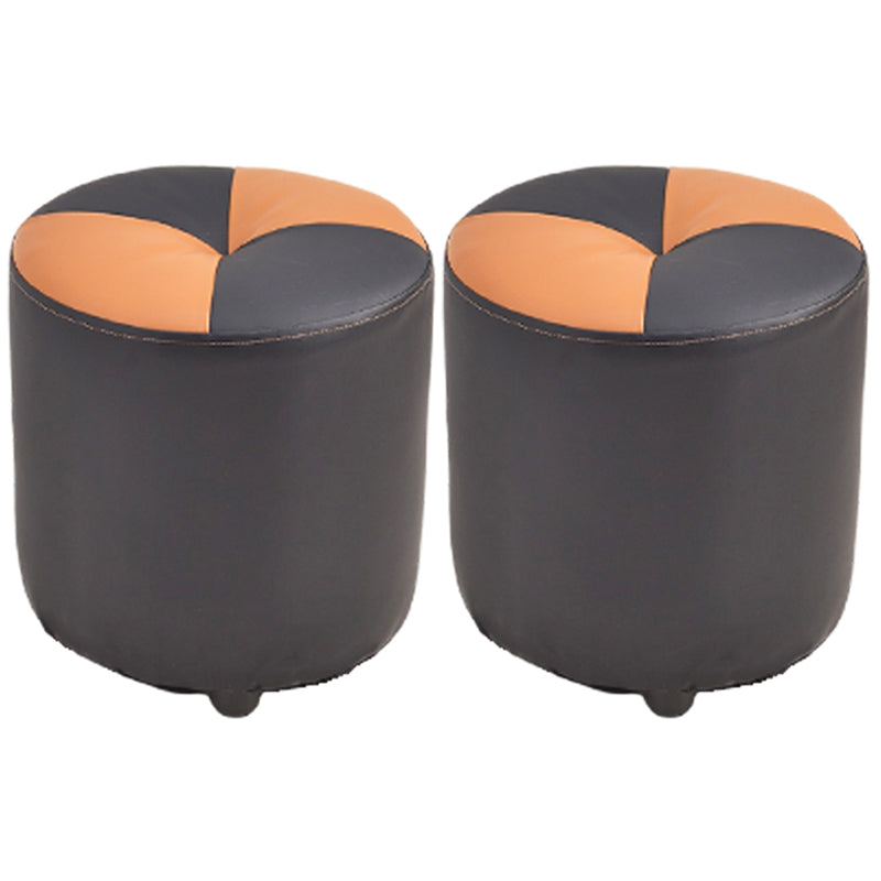 Modern Yellow Cube Water Resistant Color Piece Leather Indoor Cube