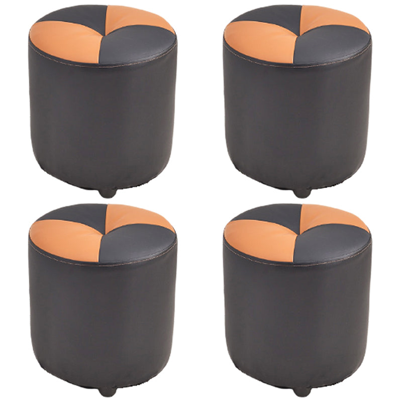 Modern Yellow Cube Water Resistant Color Piece Leather Indoor Cube