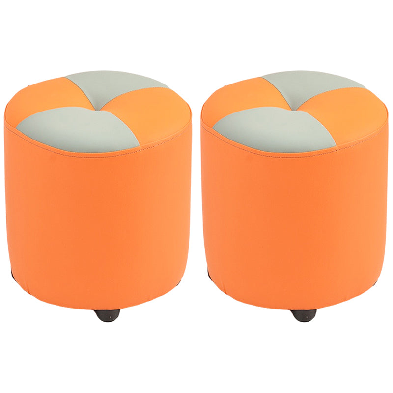 Modern Yellow Cube Water Resistant Color Piece Leather Indoor Cube