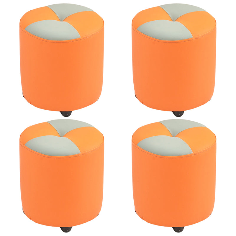 Modern Yellow Cube Water Resistant Color Piece Leather Indoor Cube