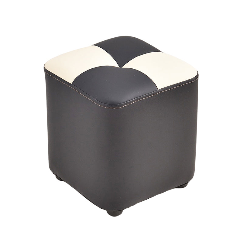 Modern Yellow Cube Water Resistant Color Piece Leather Indoor Cube