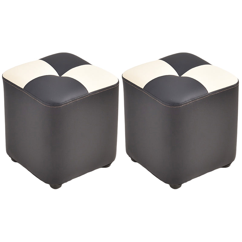 Modern Yellow Cube Water Resistant Color Piece Leather Indoor Cube