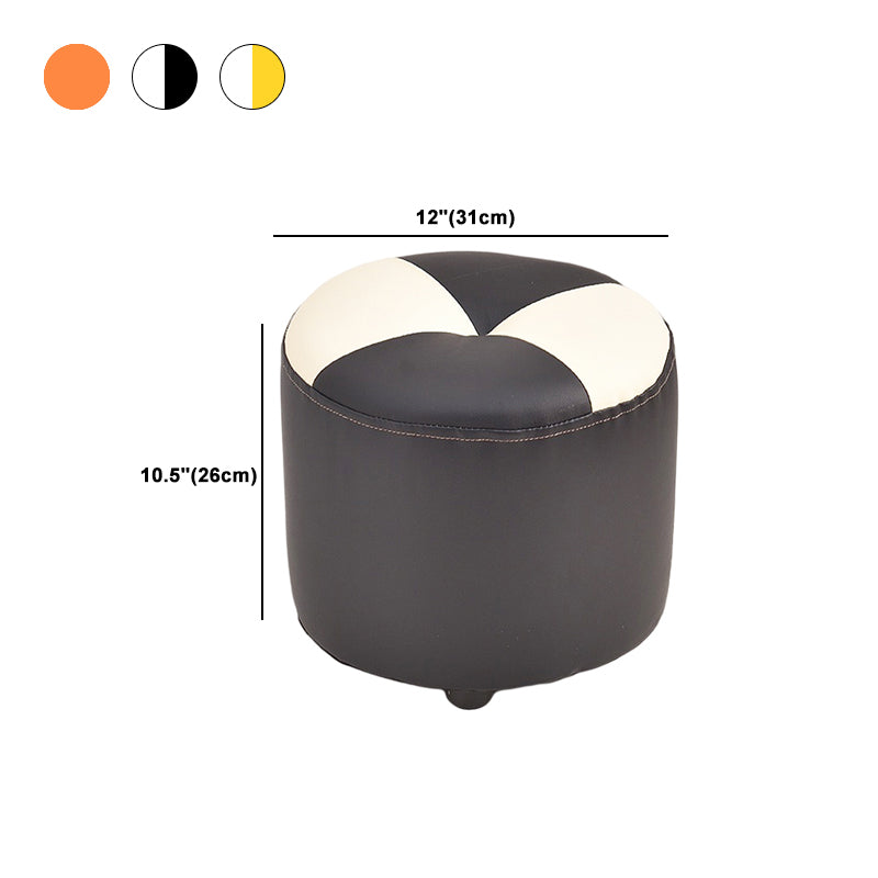 Modern Yellow Cube Water Resistant Color Piece Leather Indoor Cube