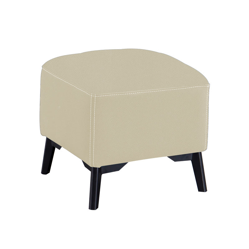 Contemporary Plain Chair Ottoman Plain Cotton Tufted Footstool Ottoman