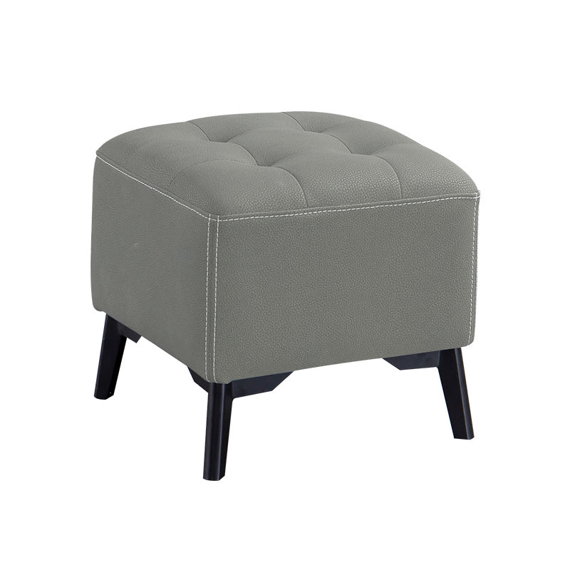 Contemporary Plain Chair Ottoman Plain Cotton Tufted Footstool Ottoman