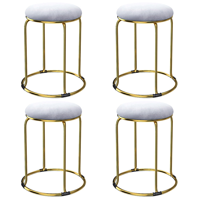 Glam Mental Leg Solid Ottoman Velvet Standard Fade Resistant Solid Color Round Ottoman