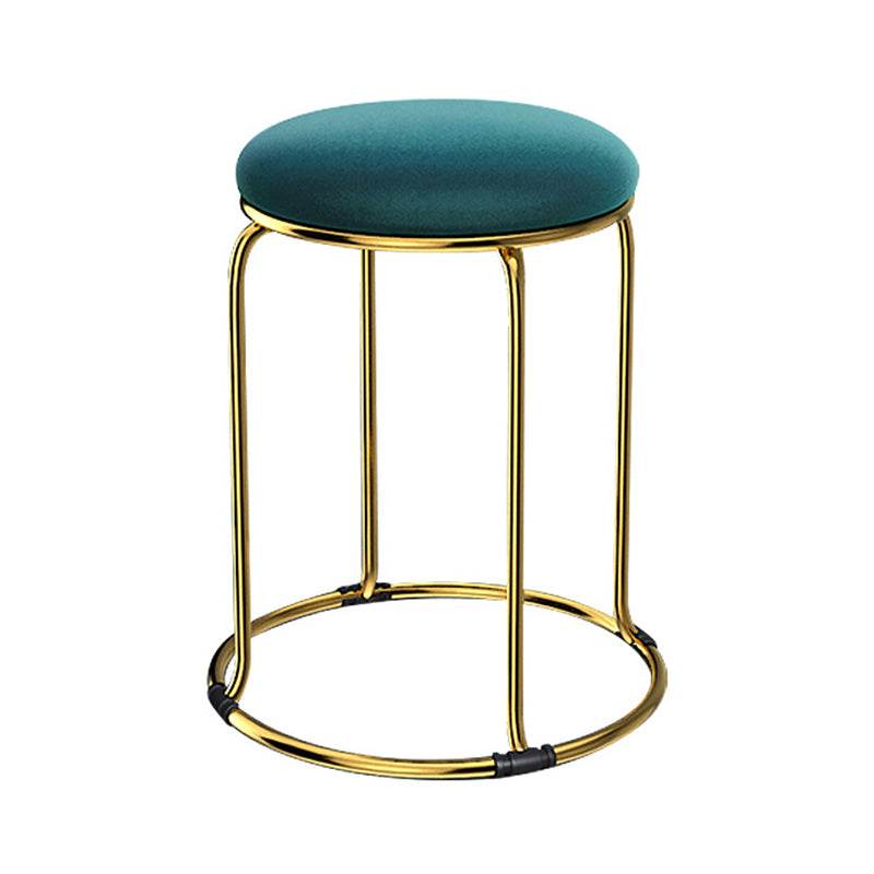 Glam Mental Leg Solid Ottoman Velvet Standard Fade Resistant Solid Color Round Ottoman