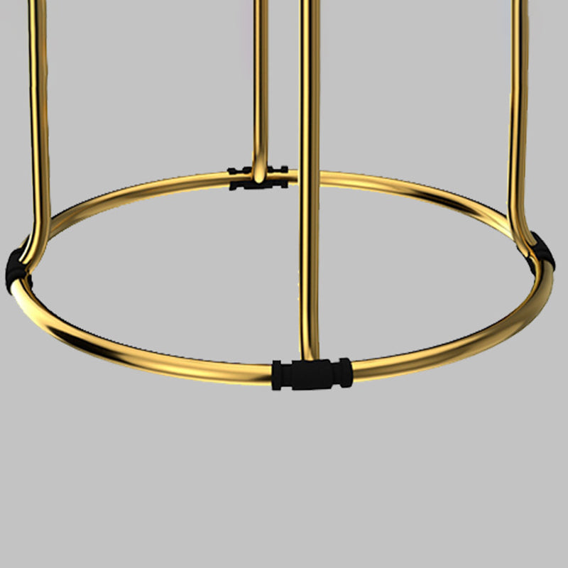 Glam Mental Leg Solid Ottoman Velvet Standard Fade Resistant Solid Color Round Ottoman