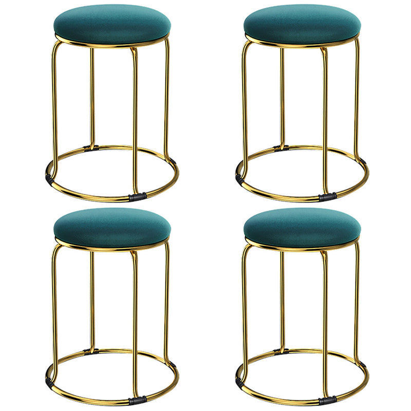 Glam Mental Leg Solid Ottoman Velvet Standard Fade Resistant Solid Color Round Ottoman