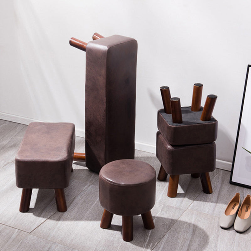 Modern Pure Color Standard Stain Resistant Leather Indoor Standard