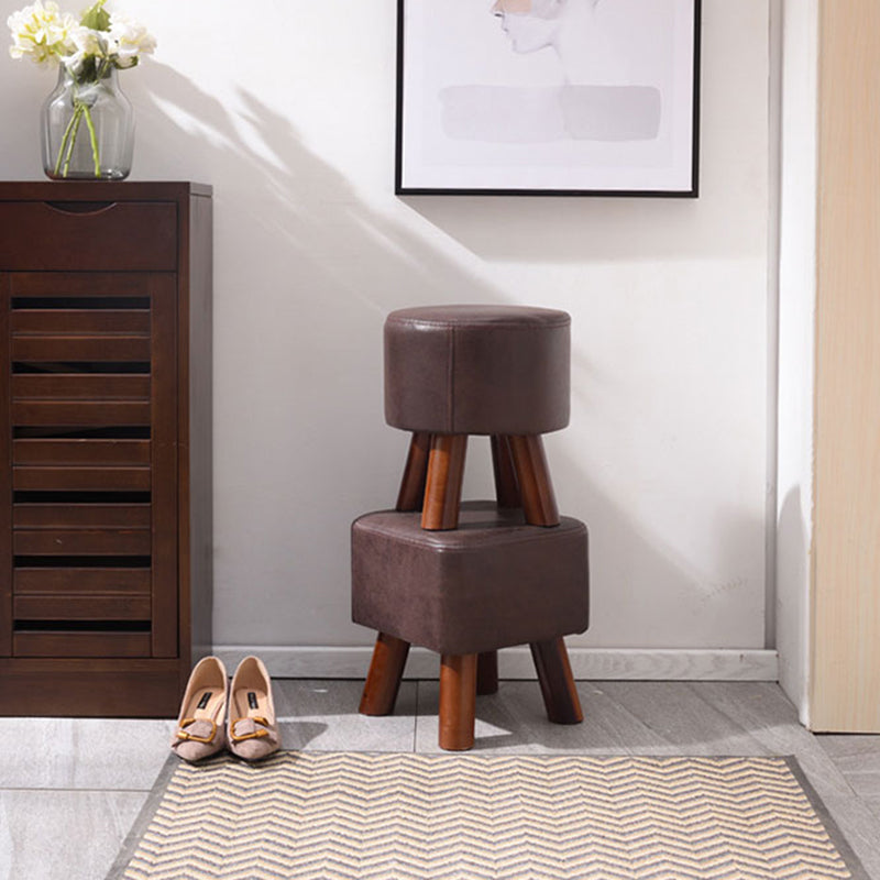 Modern Pure Color Standard Stain Resistant Leather Indoor Standard