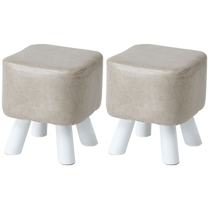 Modern Pure Color Standard Stain Resistant Leather Indoor Standard