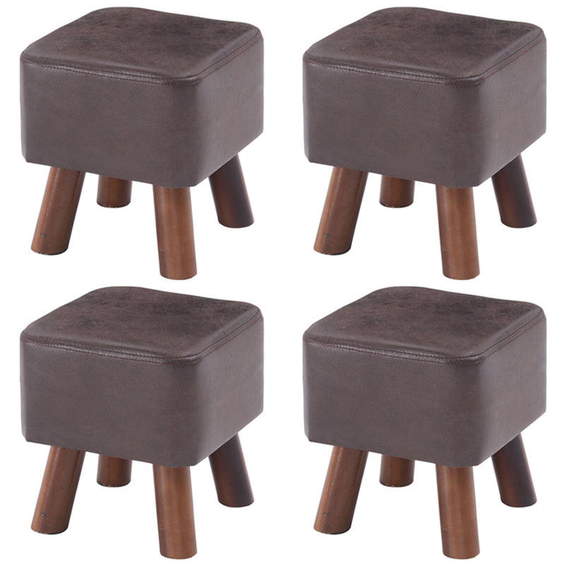 Modern Pure Color Standard Stain Resistant Leather Indoor Standard