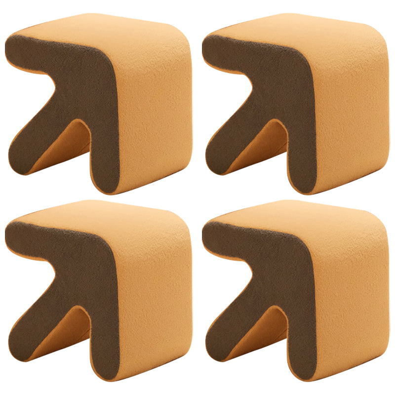 Contemporary Contrast Color Pouf Chair Velvet Arrow Shape Tear Resistant Chair Ottoman